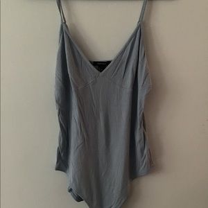 Low Cut Ribbed Bodysuit